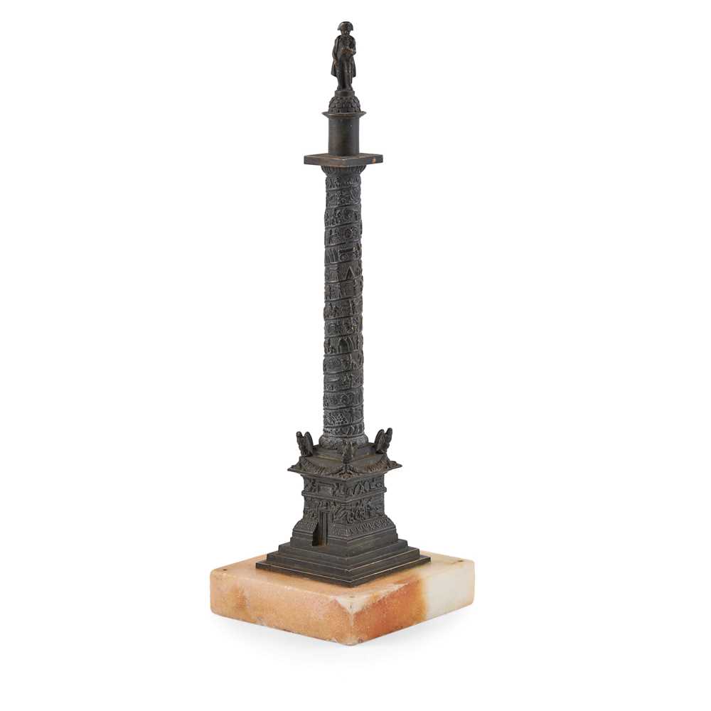 Appraisal: FRENCH BRONZE MODEL OF NAPOLEON'S COLUMN IN THE PLACE DE