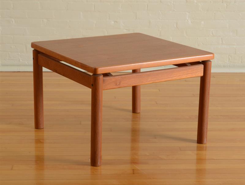 Appraisal: HANS WEGNER TEAK END TABLE The top with rounded corners