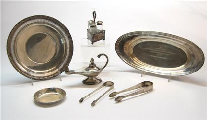 Appraisal: Seven piece assorted sterling silver group L in bread plate