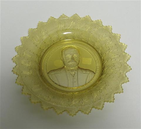 Appraisal: ULYSSES S GRANT MEMORIAL GLASS PLATE President Ulysses S Grant