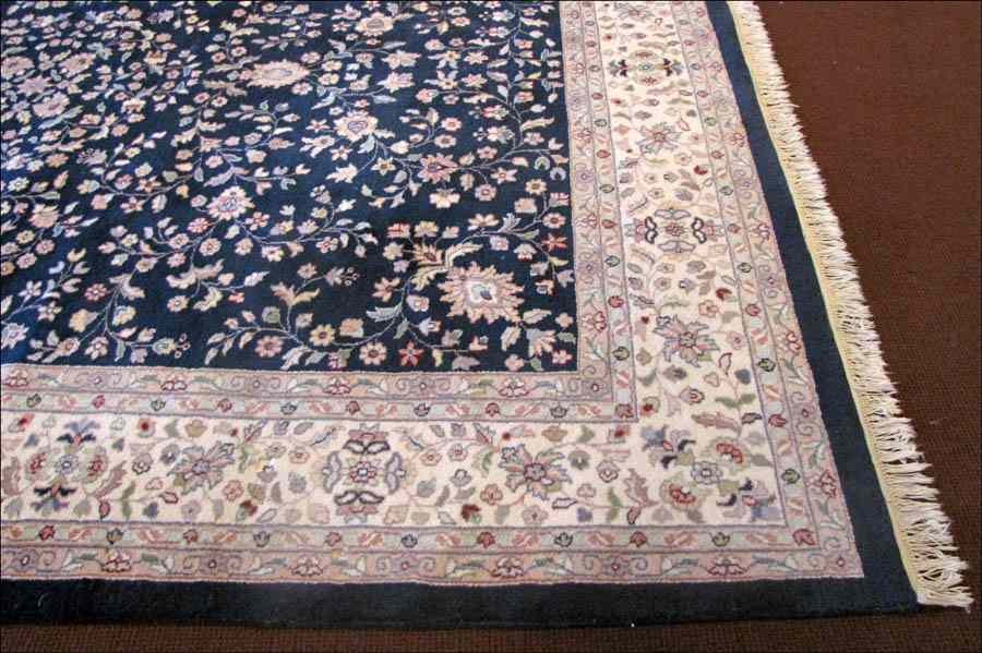 Appraisal: INDIAN WOOL CARPET ' x ' Condition No Specific Condition