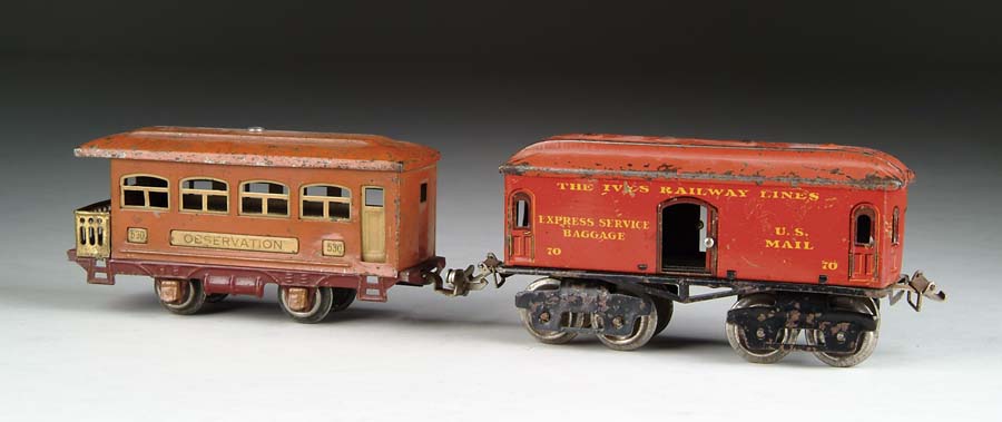 Appraisal: LOT OF TWO TRAIN CARS Lot includes Observation Car and