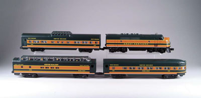 Appraisal: MODERN LIONEL GREAT NORTHERN F PASSENGER SET ABA locos and