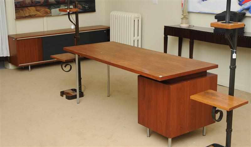 Appraisal: GEORGE NELSON FOR HERMAN MILLER EXECUTIVE DESK With L credenza