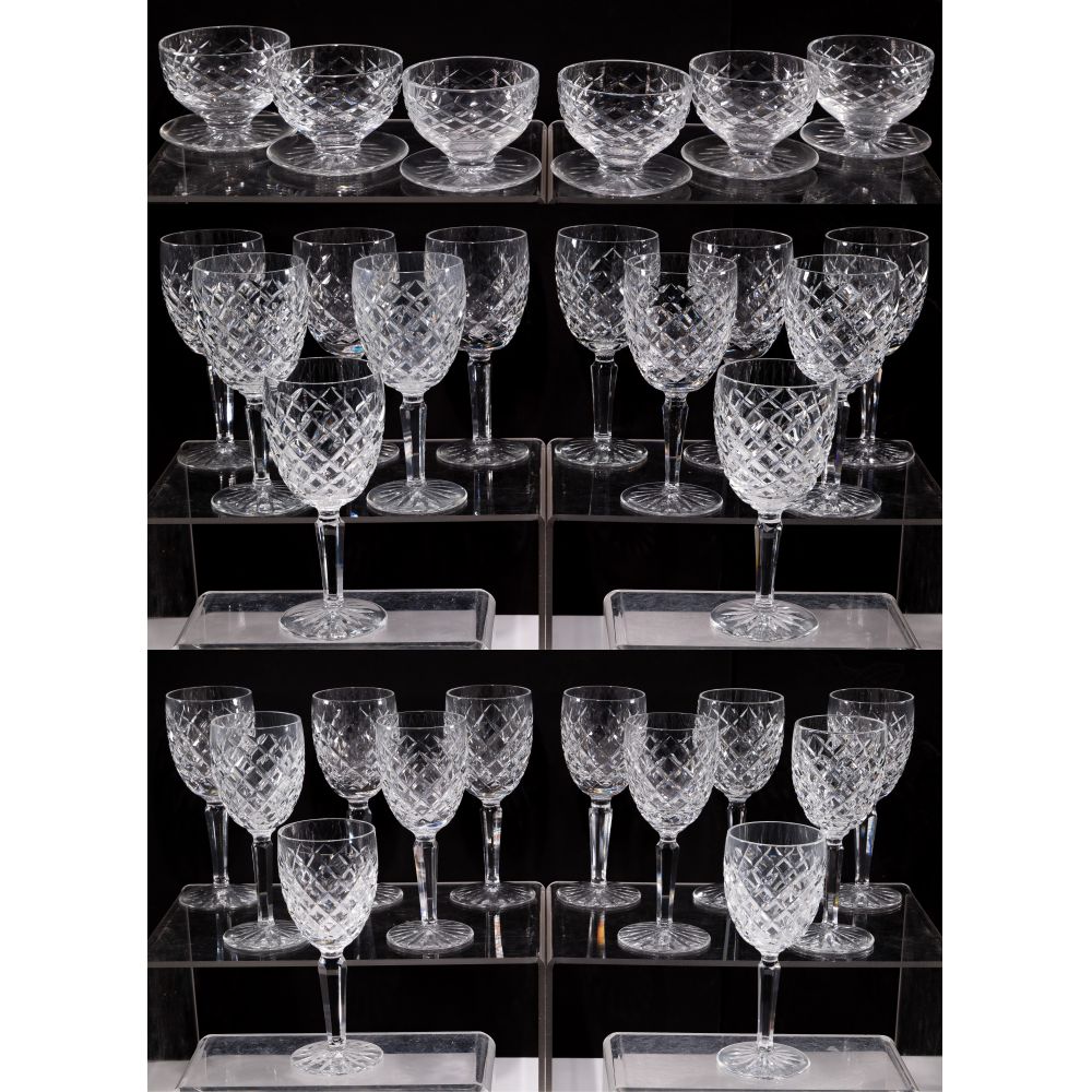 Appraisal: WATERFORD CRYSTAL COMERAGH STEMWARE ASSORTMENT items including -inch water goblets