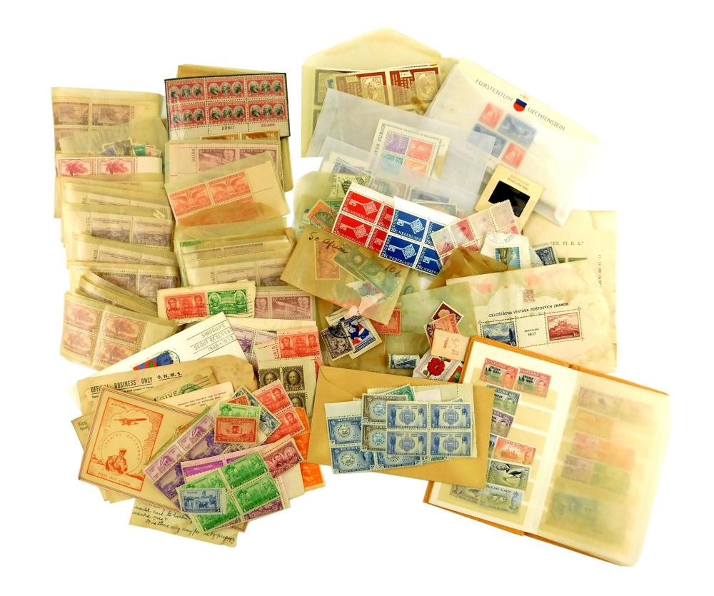 Appraisal: STAMPS Partial collection stuck into photo album pages of first