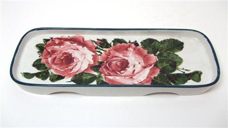 Appraisal: WEMYSS WAVERLEY TRAY CIRCA decorated with cabbage roses impressed mark