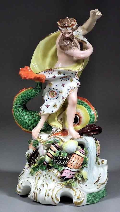 Appraisal: An th Century Derby porcelain figure - ''Neptune'' on shell