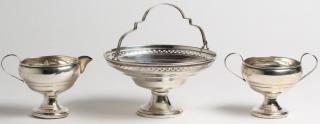 Appraisal: Group Of Sterling Silver Hollowware Comprised of a creamer and