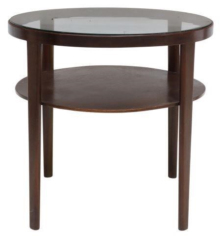 Appraisal: Italian mid-century modern mahogany side table Vitrex c - s