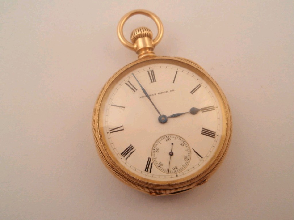 Appraisal: An American Watch Co open faced pocket watch case stamped