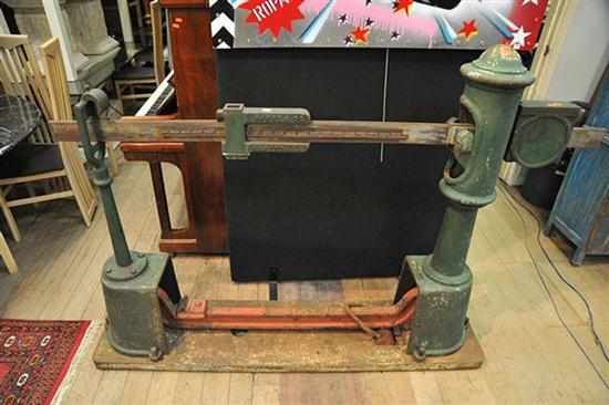 Appraisal: A LARGE SET OF GREEN VICTORIAN CAST IRON SCALES