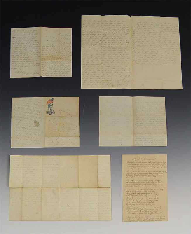 Appraisal: CIVIL WAR LETTERS HOME KIA TH NEW YORK Collection of