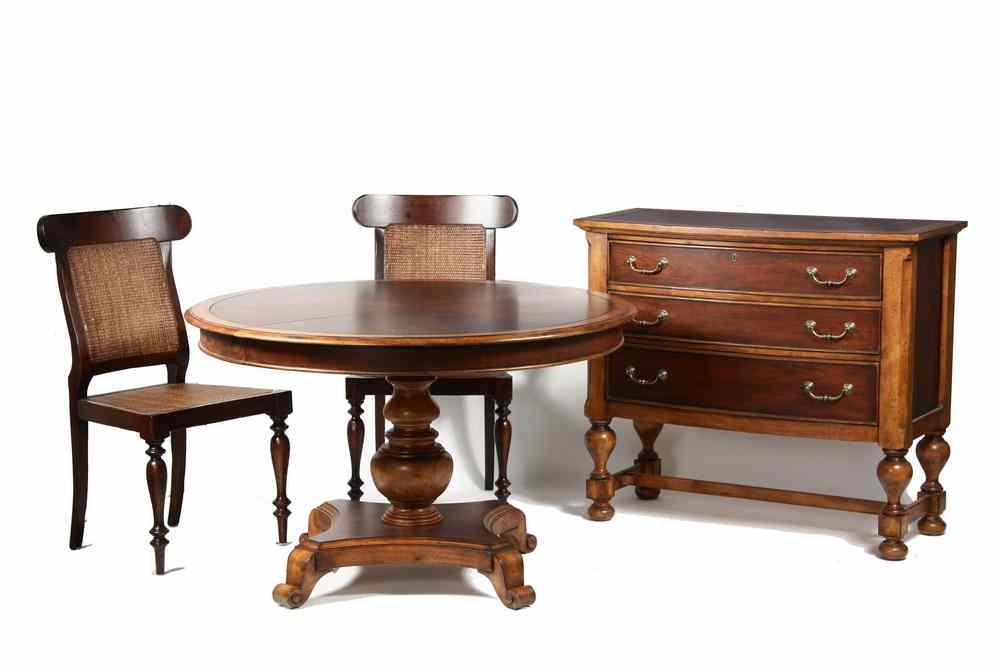 Appraisal: DINING SUITE - Contemporary piece dining suite consisting of pressed