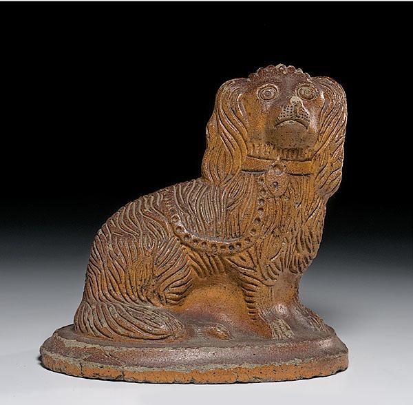 Appraisal: TERRA COTTA SEWER TILE SPANIEL probably Ohio early th century