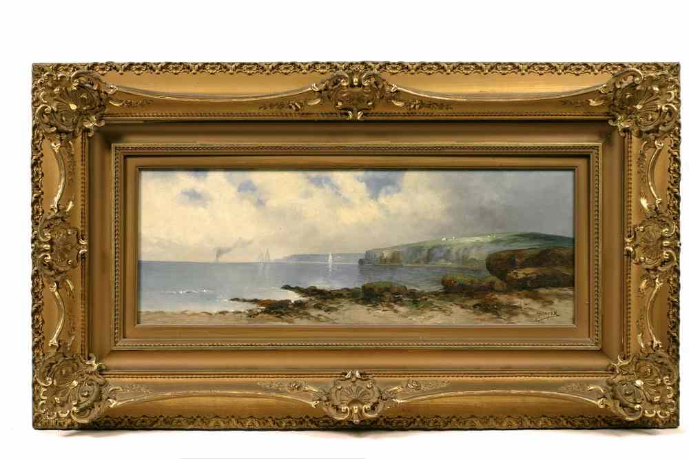 Appraisal: OOC - Luminist Coastal Scene signed 'decatur' lr probably Maine