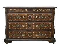 Appraisal: A Fine Ivory Marquetry Dresser ca th th century An