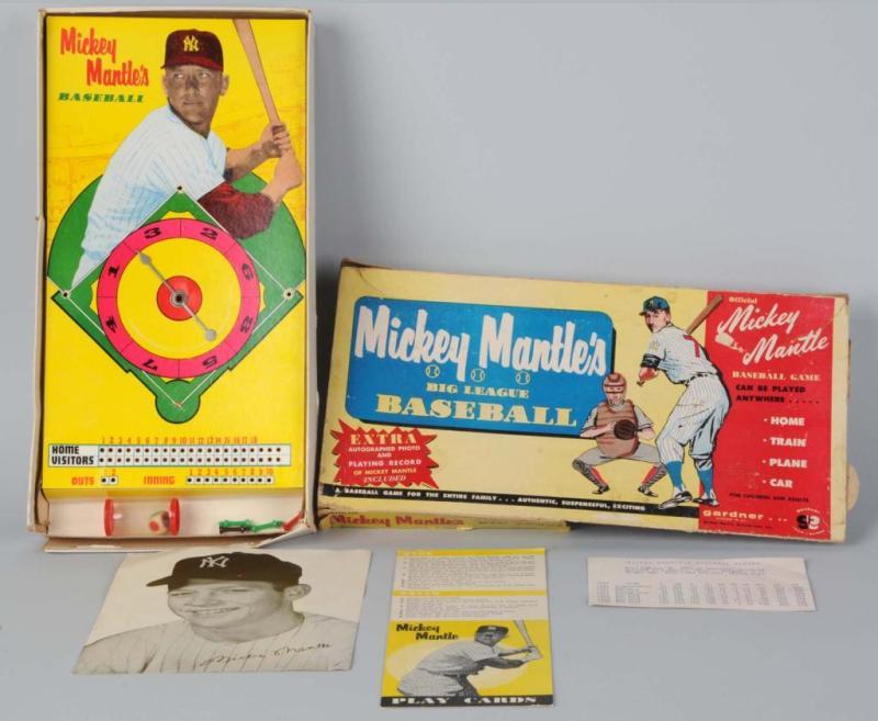 Appraisal: Lot of Baseball Games Description Includes Mickey Mantle and Carl