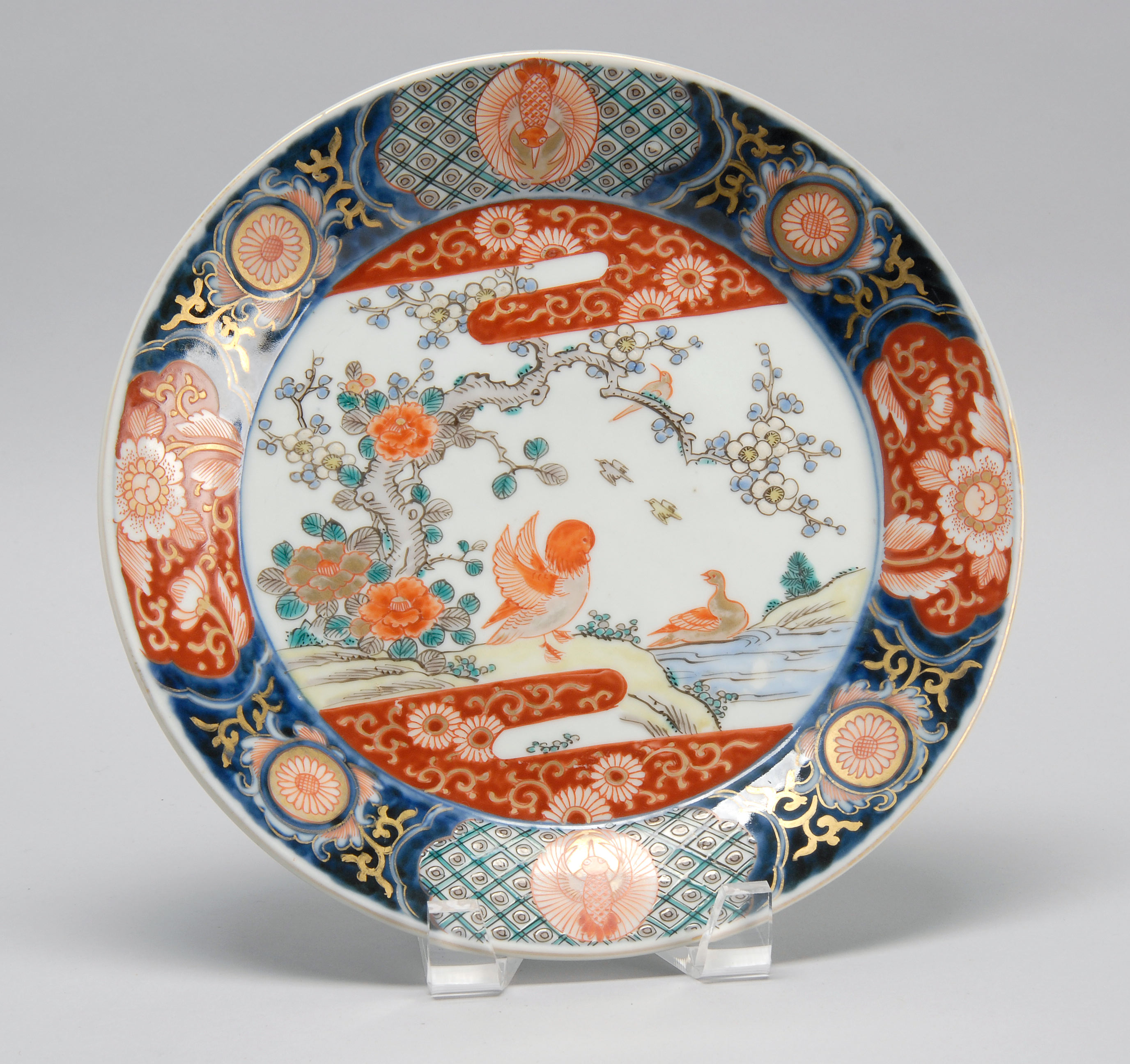 Appraisal: IMARI PORCELAIN PLATE th CenturyWith mandarin duck and flower design