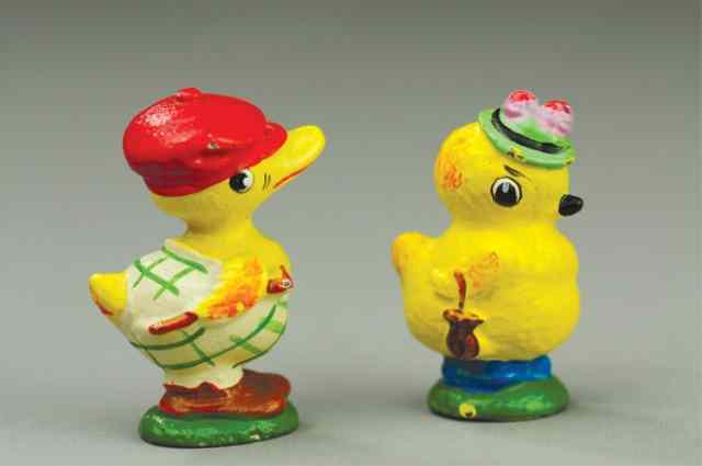 Appraisal: LOT OF TWO DUCKLING PAPER WEIGHTS Hubley cast iron very