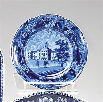 Appraisal: Historical blue transferware toddy plate ralph stevenson and williams cobridge