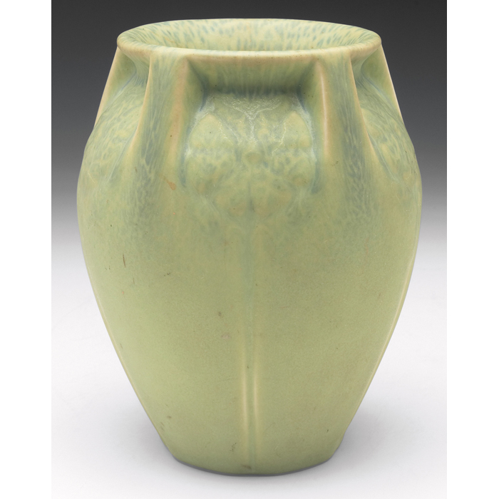 Appraisal: Rookwood vase buttress design with a blue and green vellum