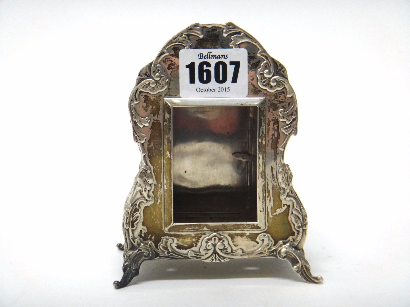 Appraisal: A late Victorian silver clock case of rococo shaped form