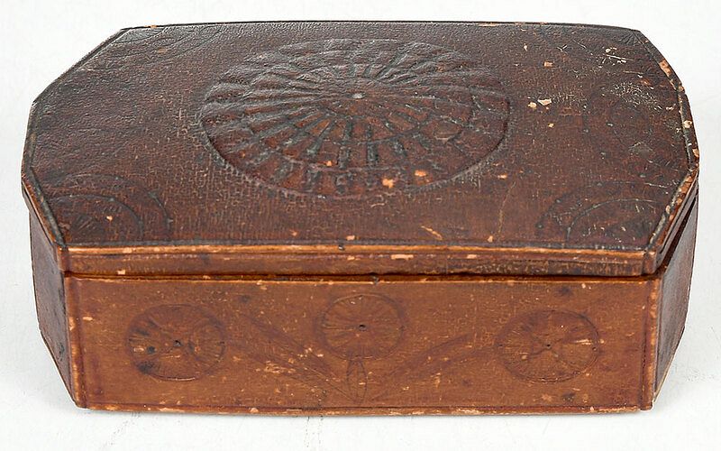 Appraisal: Civil War Era Compass Motif Signed Box probably American attributed