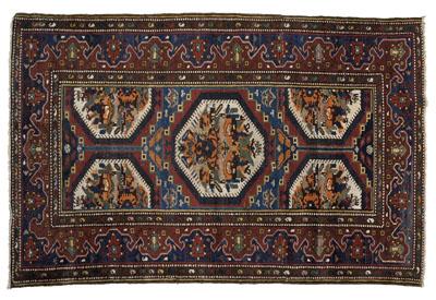 Appraisal: Baktiari rug central medallion flanked by pairs of half medallions