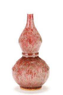 Appraisal: Chinese Peachbloom Glazed Double Gourd Vase Chinese th century A