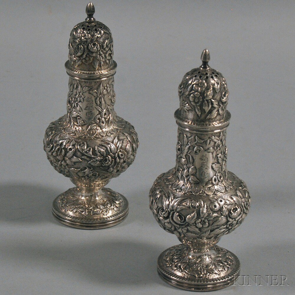 Appraisal: Pair of S Kirk Son Sterling Silver Shakers mark for