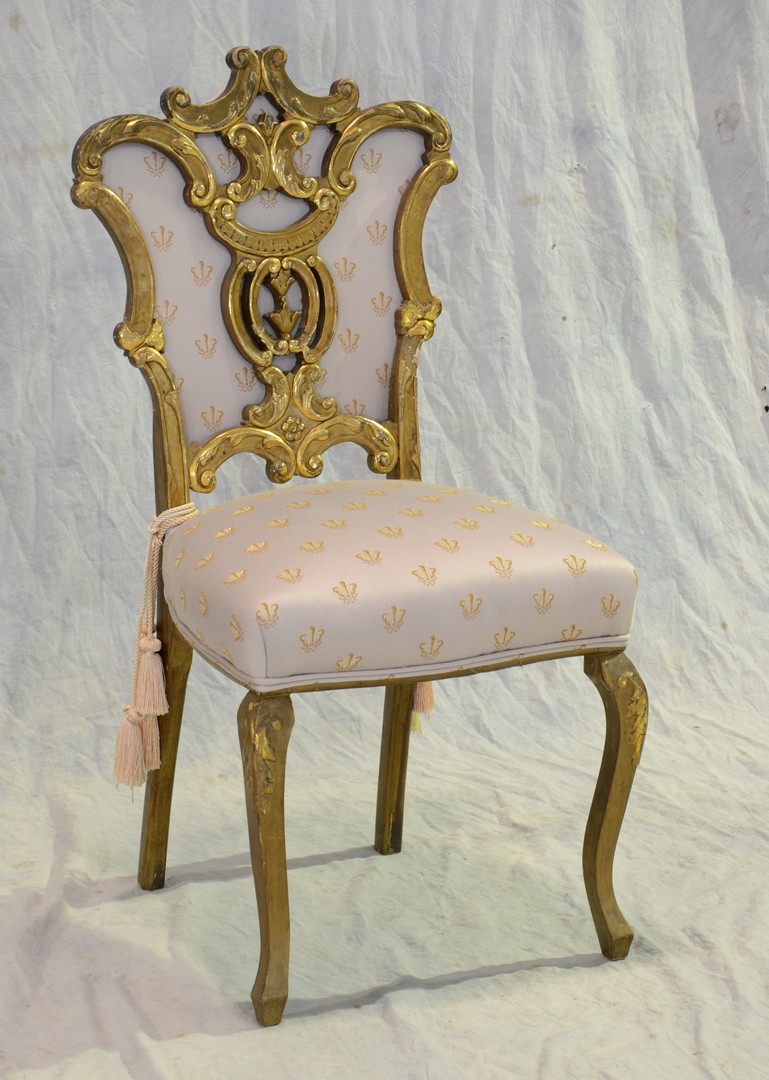 Appraisal: Louis XV Style Giltwood Side Chair th C Height Width