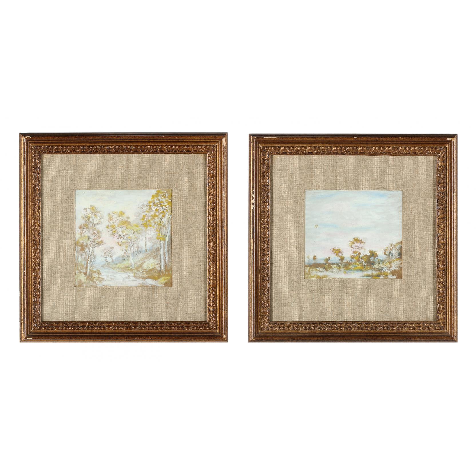 Appraisal: Ralph Albert Blakelock NY CA - Pair of Landscapes the