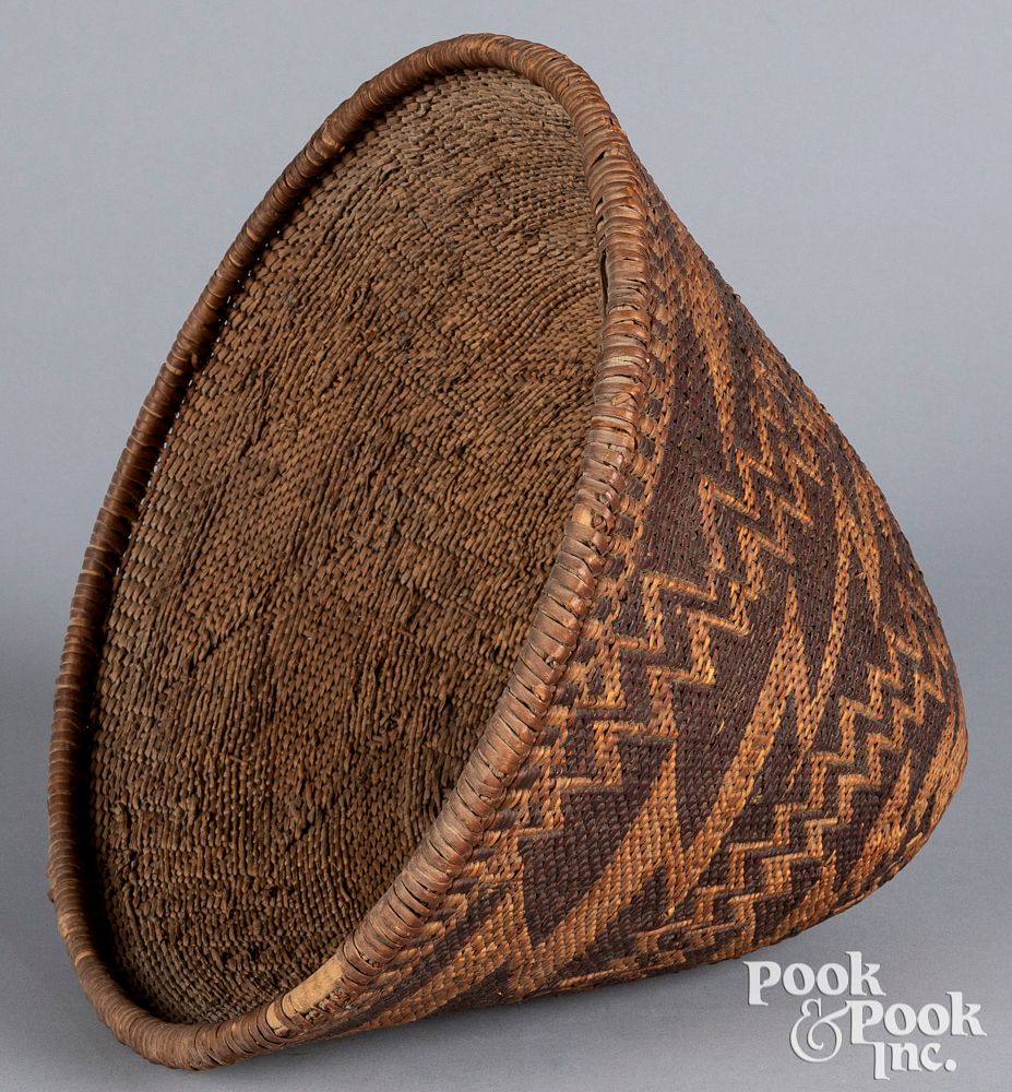 Appraisal: Native American Indian woven burden basket Native American Indian woven