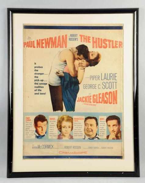 Appraisal: The Hustler Movie Poster s to s Framed under plexiglass