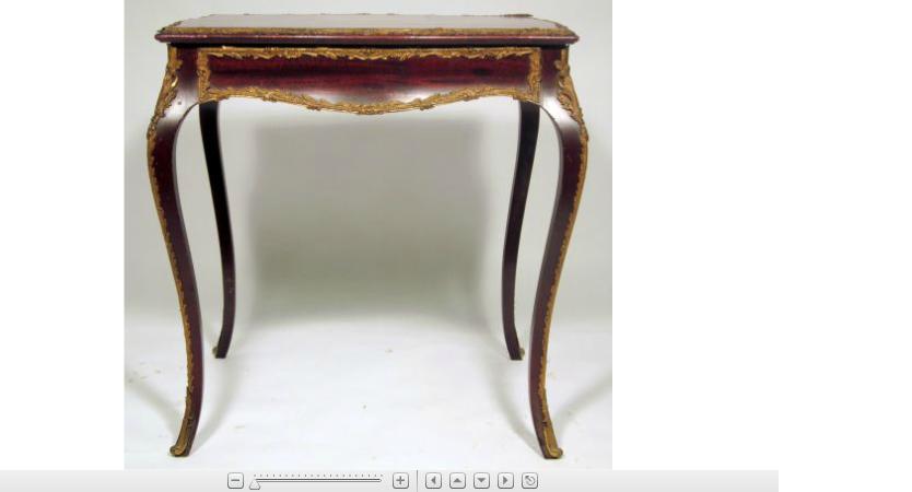 Appraisal: Louis XV style gilt metal mounted mahogany side table th