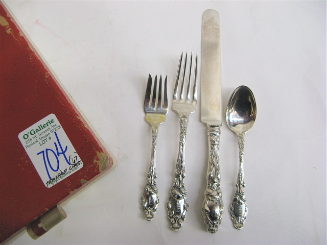 Appraisal: GORHAM STERLING SILVER FLATWARE SET pieces in the Virginiana pattern