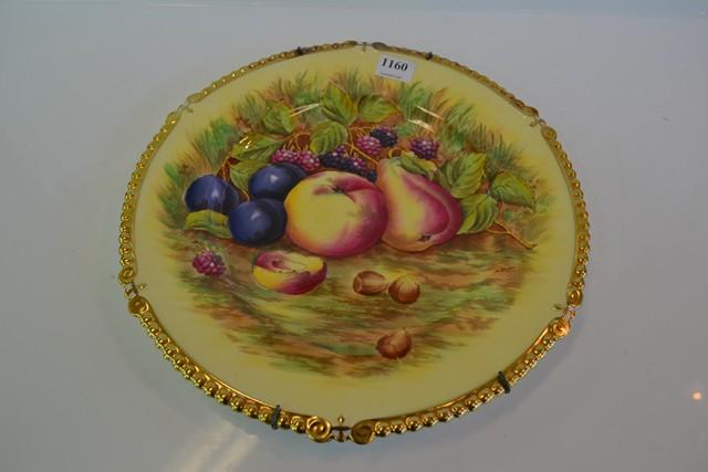 Appraisal: AYNSLEY FRUIT AND BERRIES CABINET PLATE