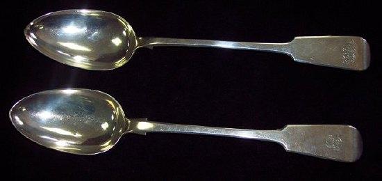 Appraisal: A fiddle pattern basting spoon R W Exeter initialled and