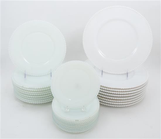 Appraisal: Sale Lot A Group of Associated Milk Glass Plates comprising