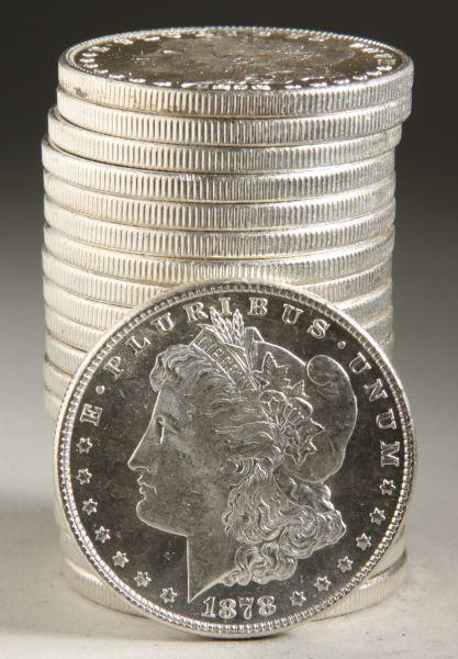 Appraisal: BU Roll TF Morgan Silver Dollars coins