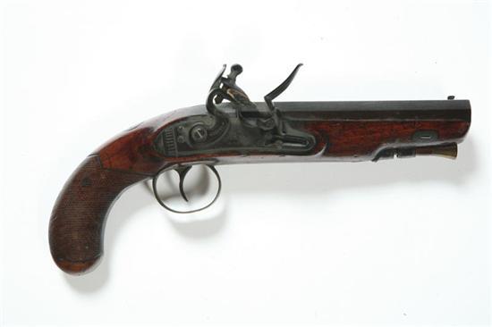 Appraisal: A PAIR OF HARVEY ENGLISH FLINTLOCK PISTOLS Nineteenth century Engraved