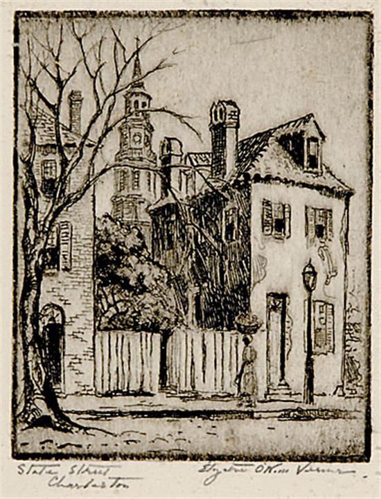 Appraisal: Elizabeth O'Neill Verner South Carolina - STATE STREET CHARLESTONetching framed