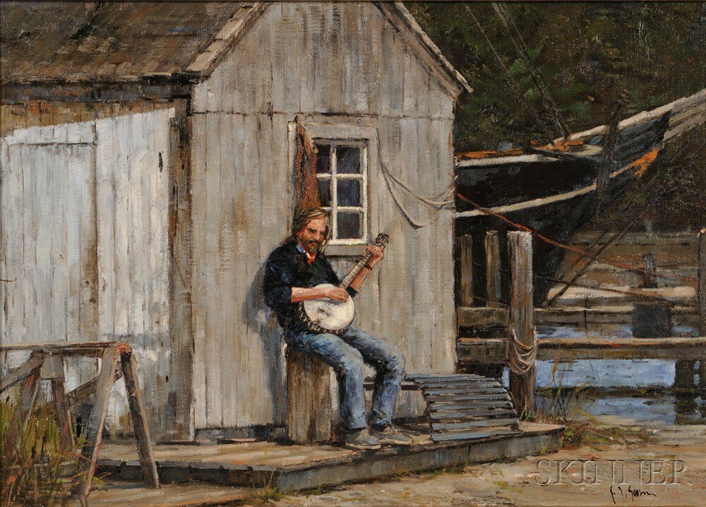 Appraisal: Frits J Goosen Dutch b The Banjo Player Signed l