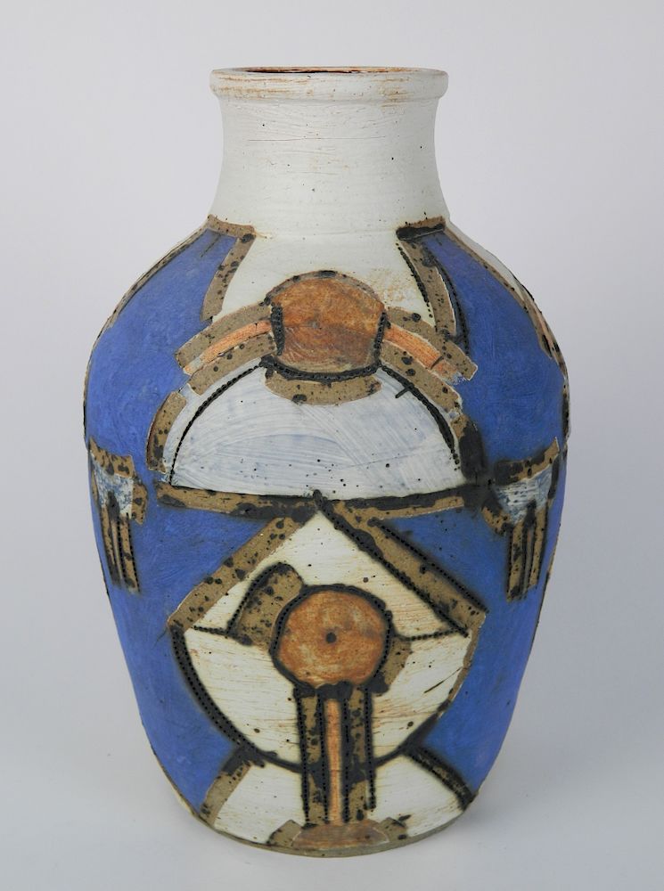 Appraisal: Michael Gubkin ceramic vase Michael Gubkin American th st c