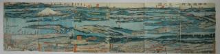 Appraisal: Sadahide Utagawa hexaptych woodblocks Sadahide Utagawa Japanese th c -