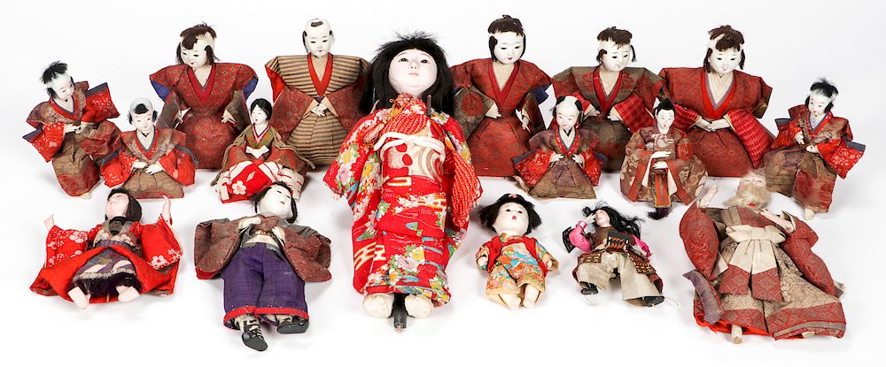 Appraisal: Collection of Antique Geisha Dolls Japan Collection of Antique Geisha