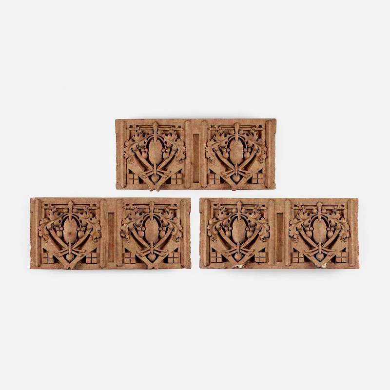 Appraisal: George Grant Elmslie set of three architectural elements from the