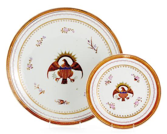 Appraisal: French Samson American market porcelain charger and plate in the