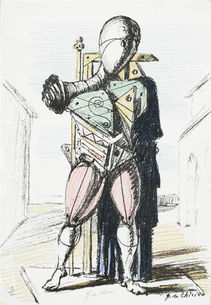 Appraisal: GIORGIO DE CHIRICO italian - three color lithographs from dessins